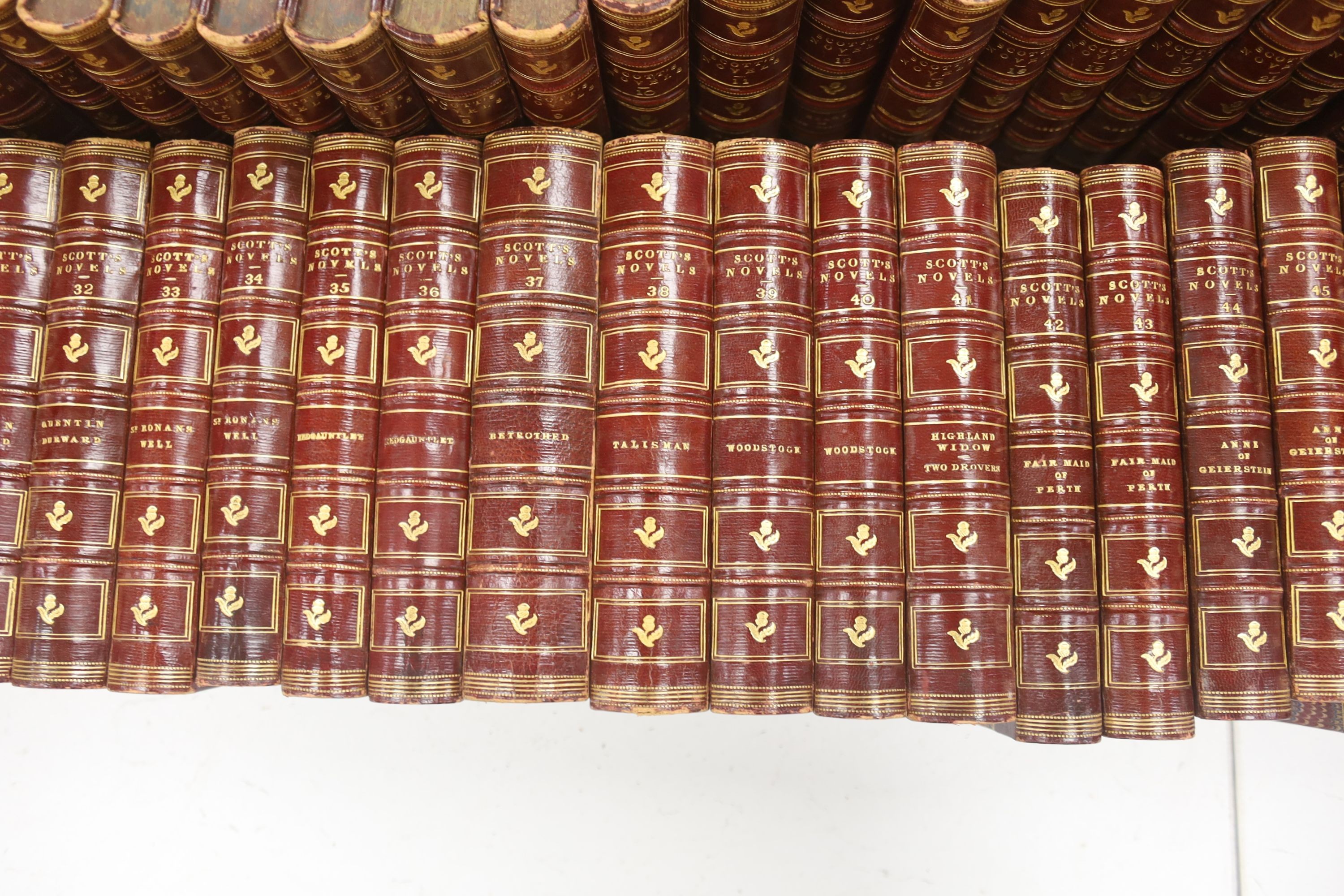 Scott, W. - Novels, A & C Black 1865, 48 vols